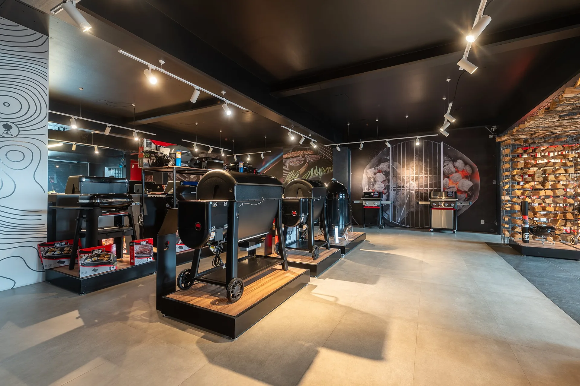 Pasillo del showroom
